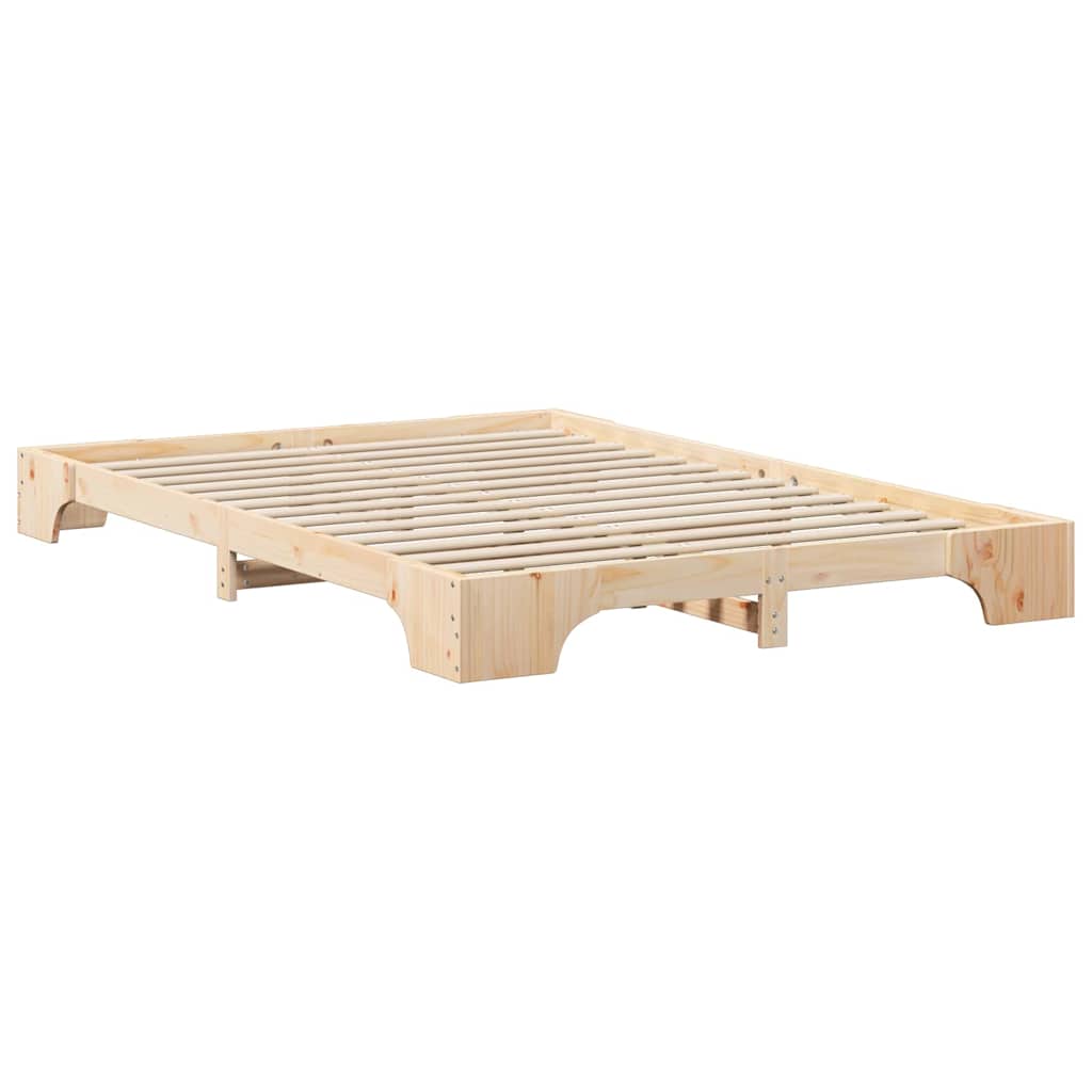 Struttura del letto Marrone 140 x 220 cm Pino massello | homemem39