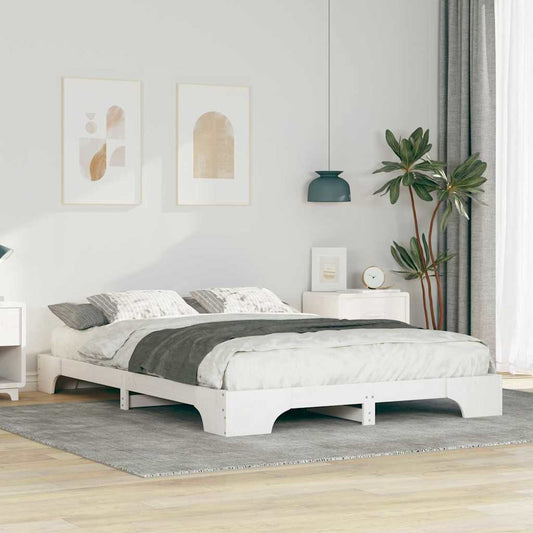 Struttura del letto Bianco 140 x 220 cm Pino massello | homemem39