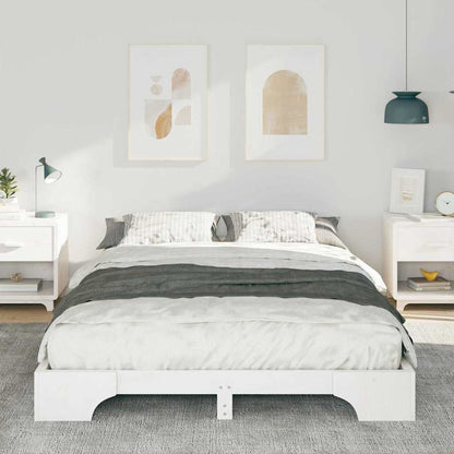 Struttura del letto Bianco 140 x 220 cm Pino massello | homemem39