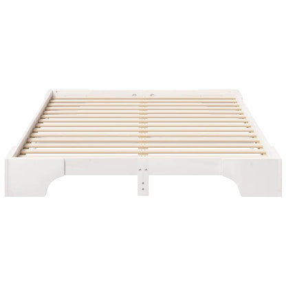 Struttura del letto Bianco 140 x 220 cm Pino massello | homemem39