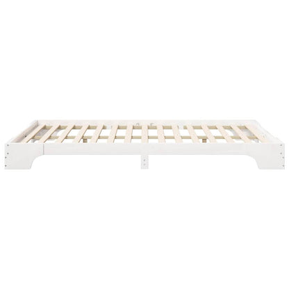 Struttura del letto Bianco 140 x 220 cm Pino massello | homemem39