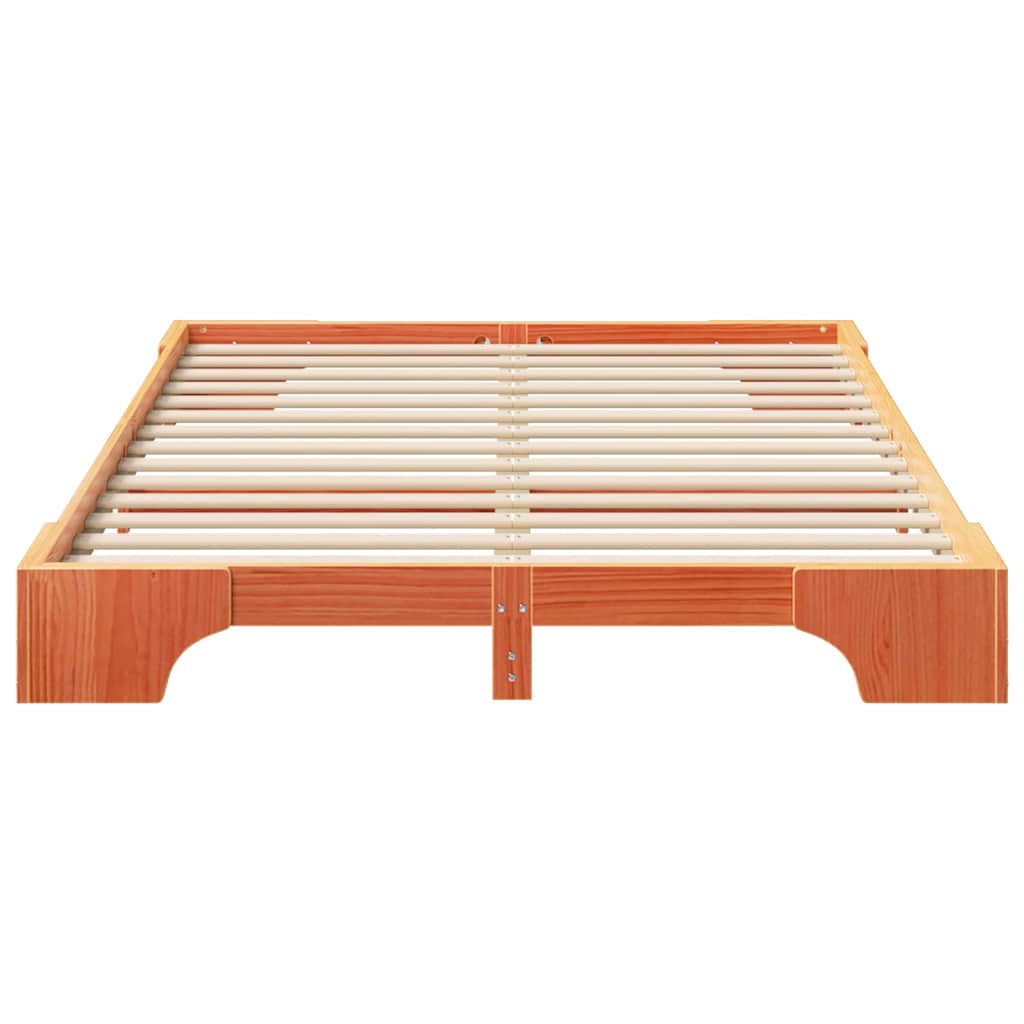 Struttura del letto Marrone 140 x 220 cm Pino massello | homemem39