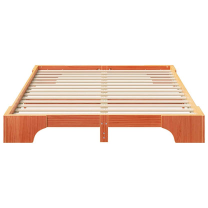 Struttura del letto Marrone 140 x 220 cm Pino massello | homemem39