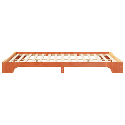 Struttura del letto Marrone 140 x 220 cm Pino massello | homemem39