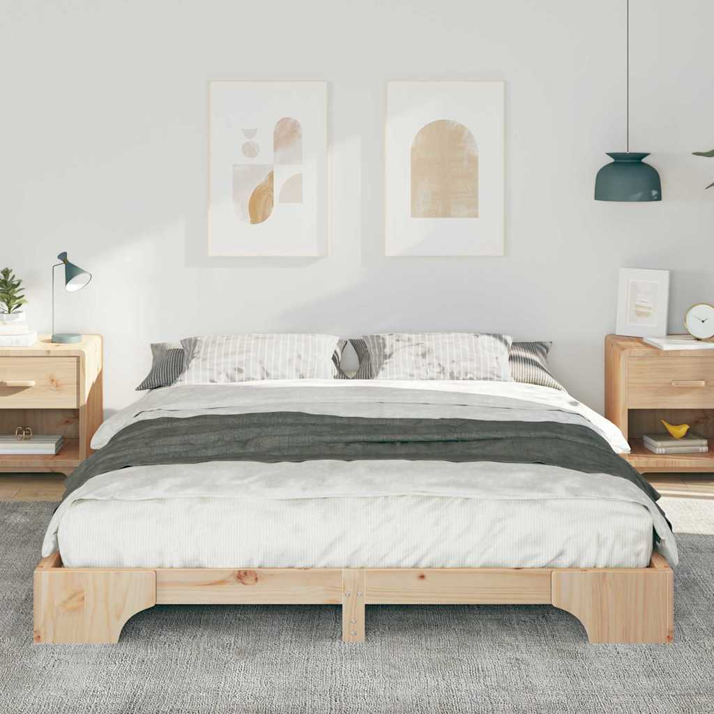 Struttura del letto Marrone 160 x 220 cm Pino massello | homemem39