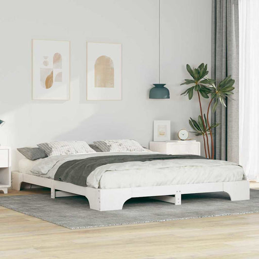 Struttura del letto Bianco 160 x 220 cm Pino massello | homemem39