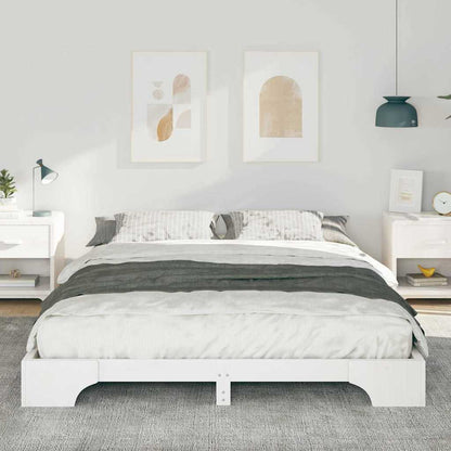 Struttura del letto Bianco 160 x 220 cm Pino massello | homemem39