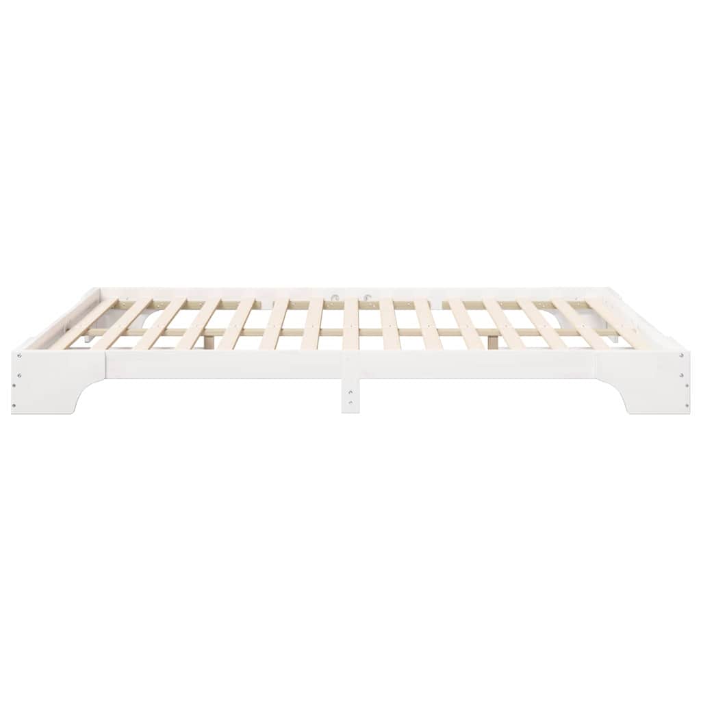 Struttura del letto Bianco 160 x 220 cm Pino massello | homemem39