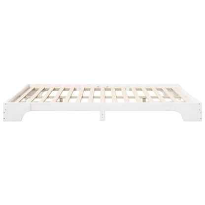 Struttura del letto Bianco 160 x 220 cm Pino massello | homemem39
