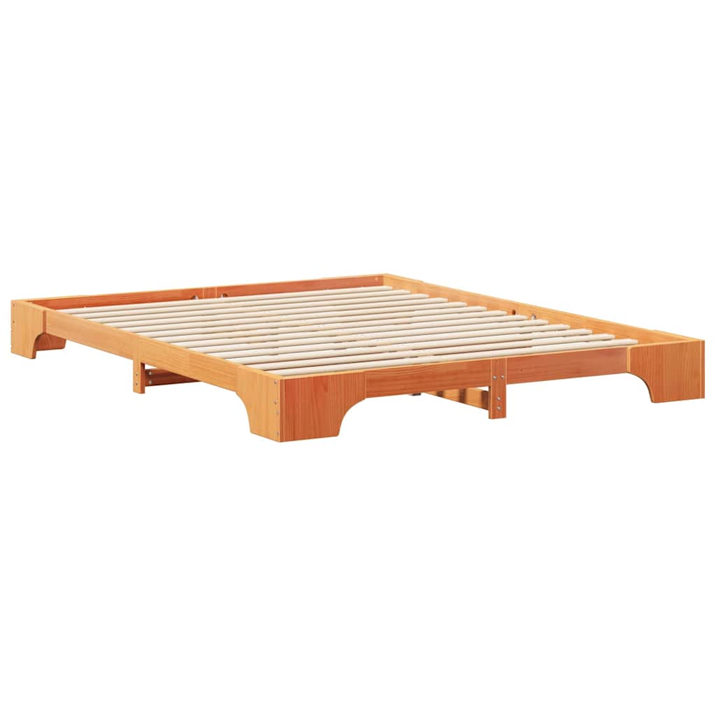 Struttura del letto Marrone 160 x 220 cm Pino massello | homemem39