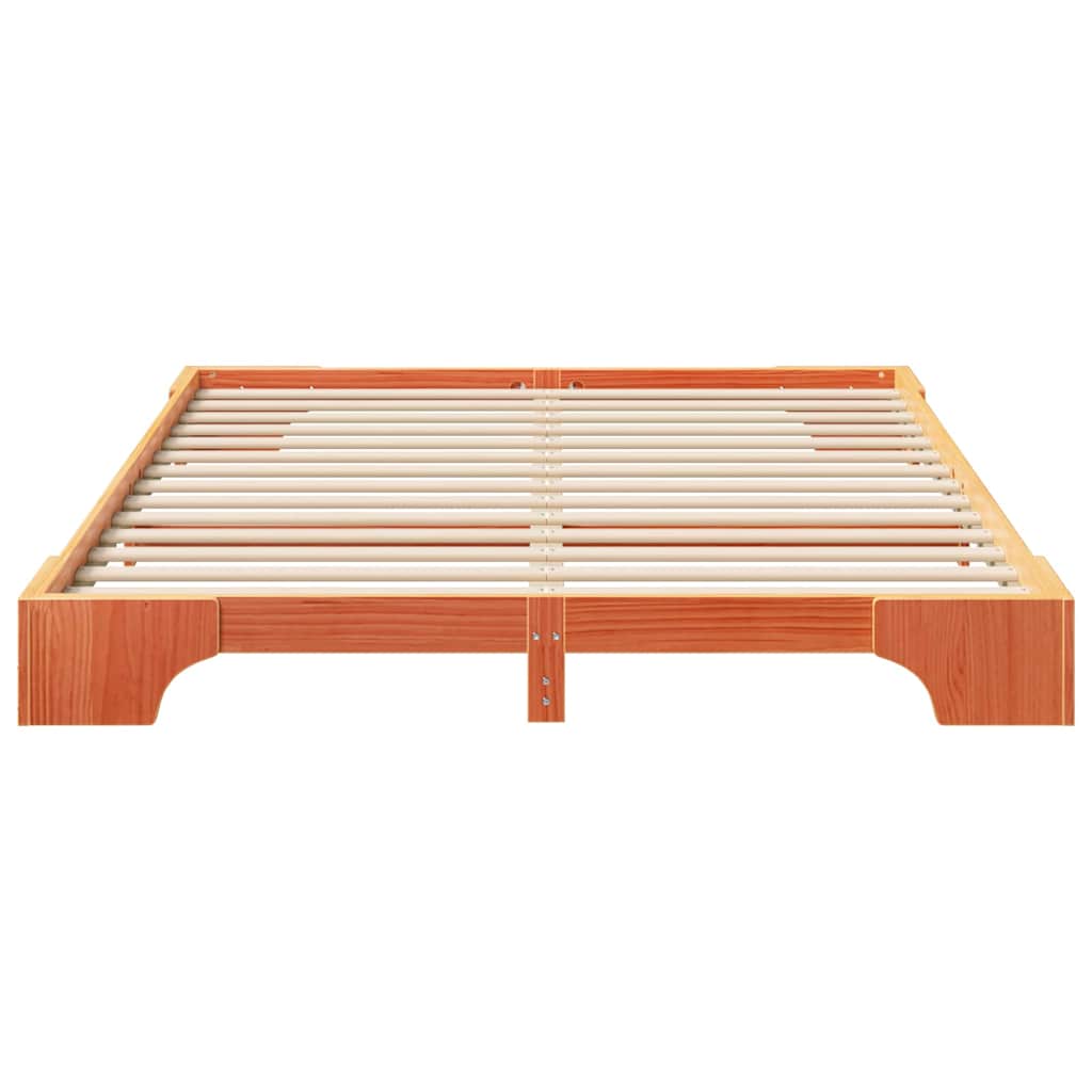 Struttura del letto Marrone 160 x 220 cm Pino massello | homemem39