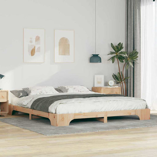 Struttura del letto Marrone 180 x 220 cm Pino massello | homemem39