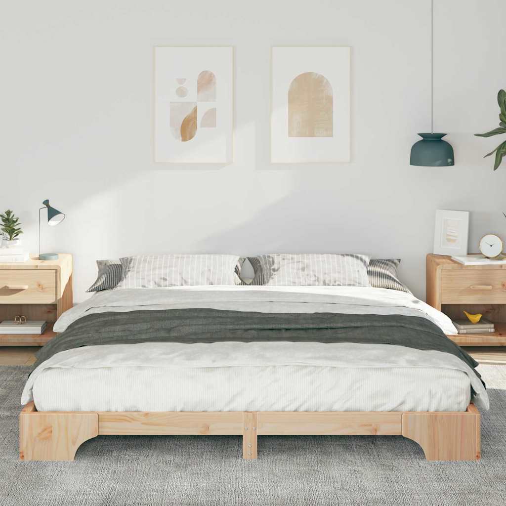 Struttura del letto Marrone 180 x 220 cm Pino massello | homemem39