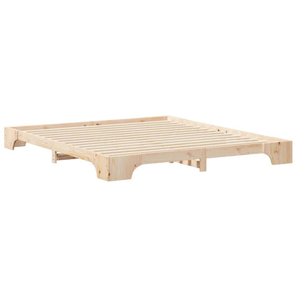 Struttura del letto Marrone 200 x 220 cm Pino massello