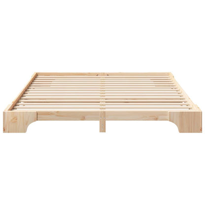 Struttura del letto Marrone 200 x 220 cm Pino massello