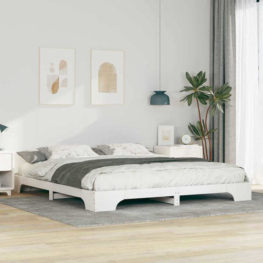 Struttura del letto Bianco 200 x 220 cm Pino massello | homemem39