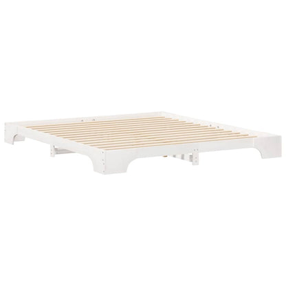 Struttura del letto Bianco 200 x 220 cm Pino massello | homemem39