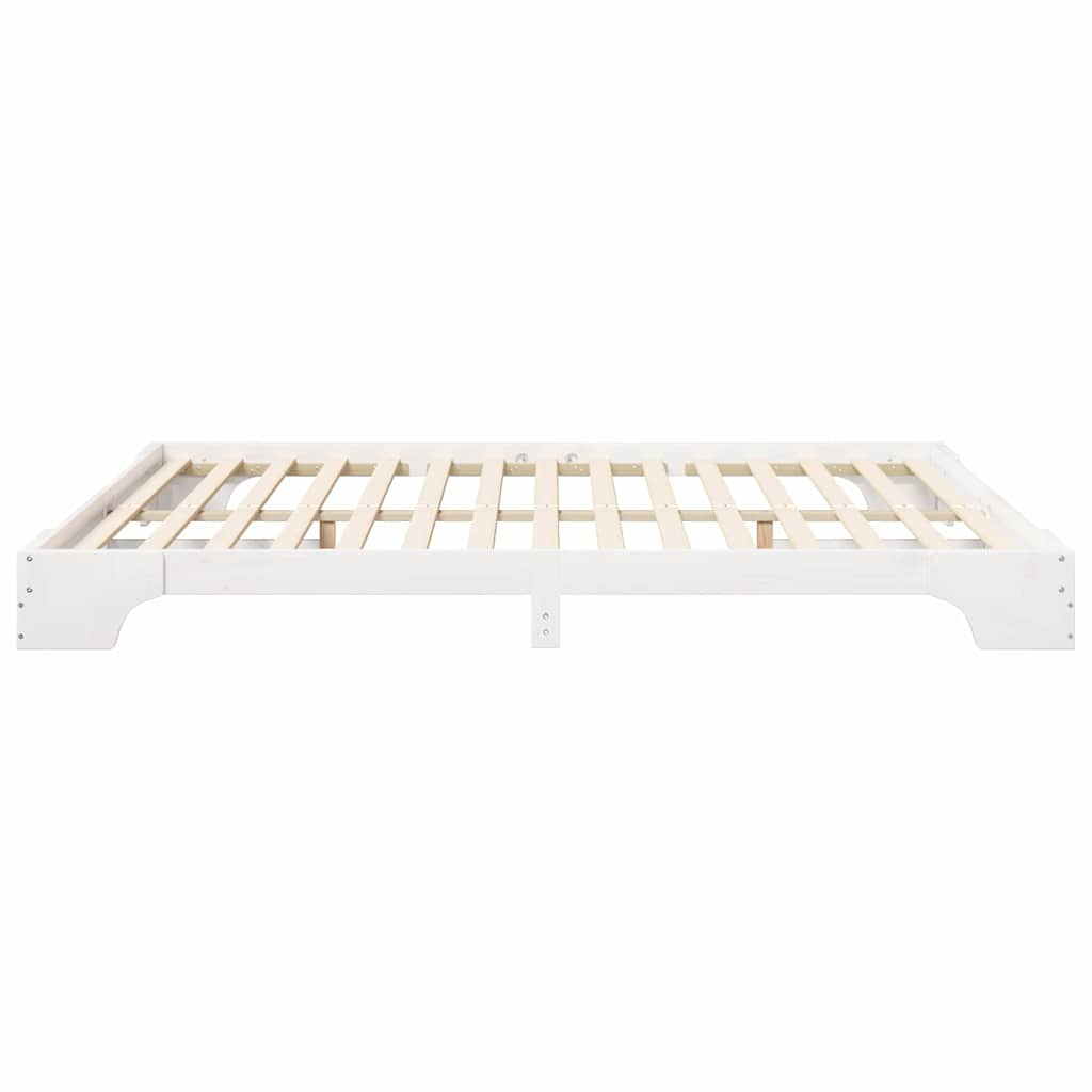Struttura del letto Bianco 200 x 220 cm Pino massello | homemem39