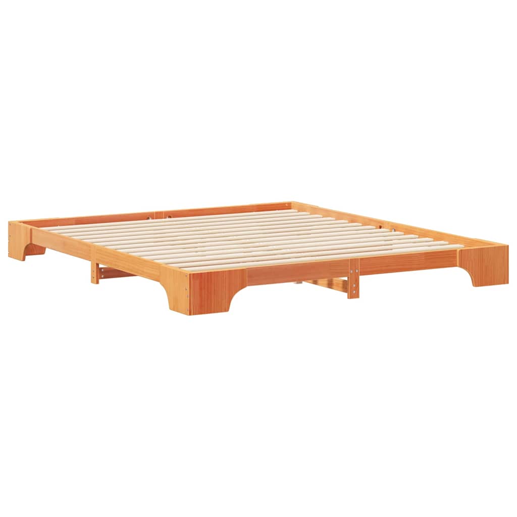 Struttura del letto Marrone 200 x 220 cm Pino massello | homemem39