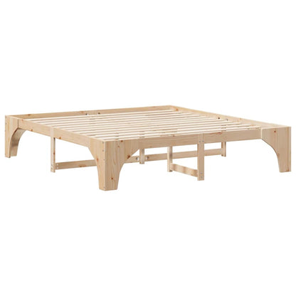 Struttura del letto Marrone 200 x 200 cm Pino massello | homemem39