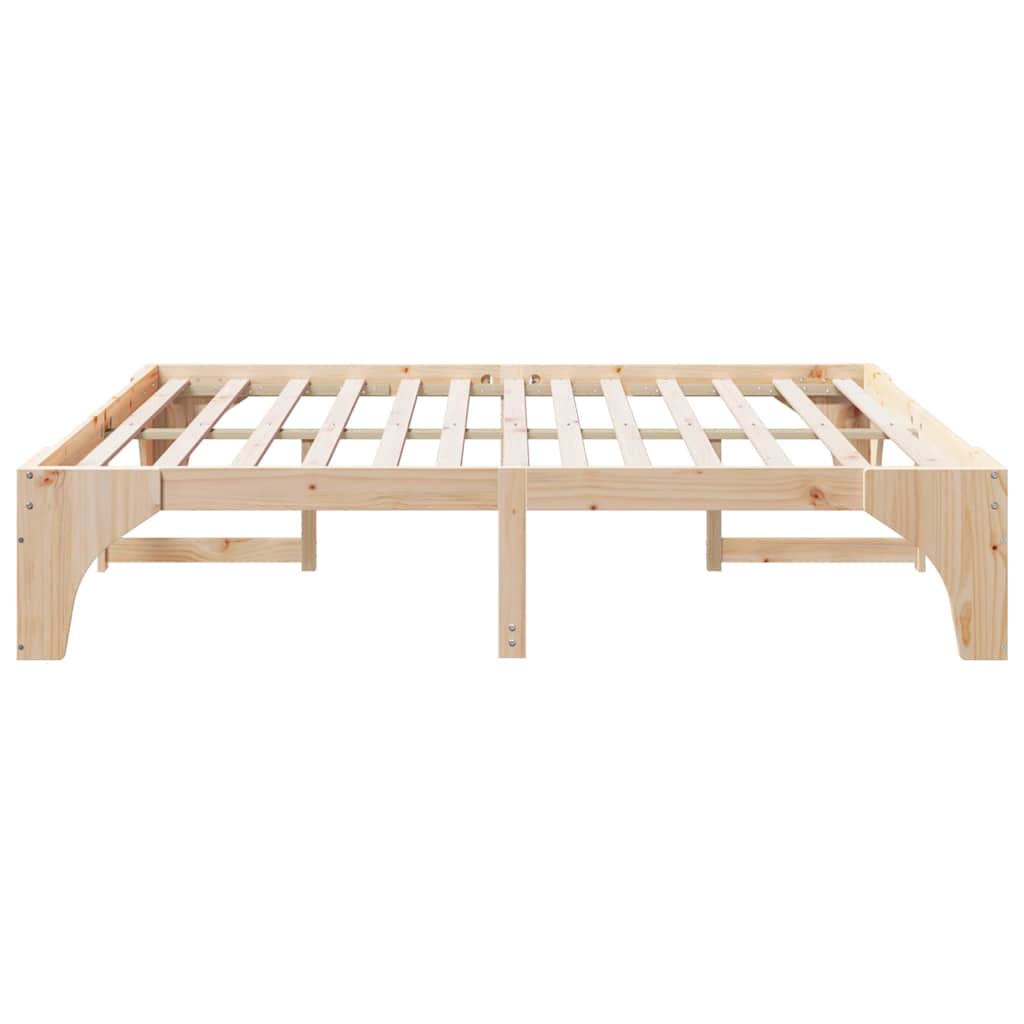 Struttura del letto Marrone 200 x 200 cm Pino massello | homemem39