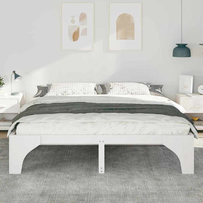 Struttura del letto Bianco 200 x 200 cm Pino massello | homemem39