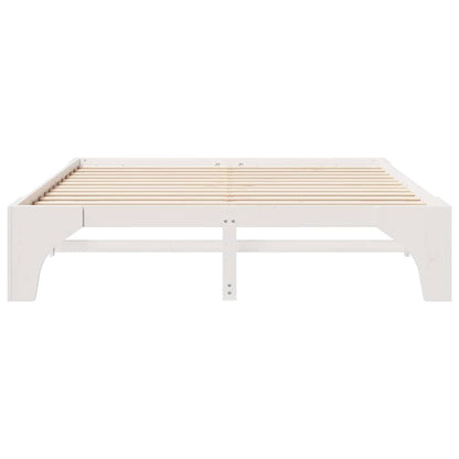 Struttura del letto Bianco 200 x 200 cm Pino massello | homemem39