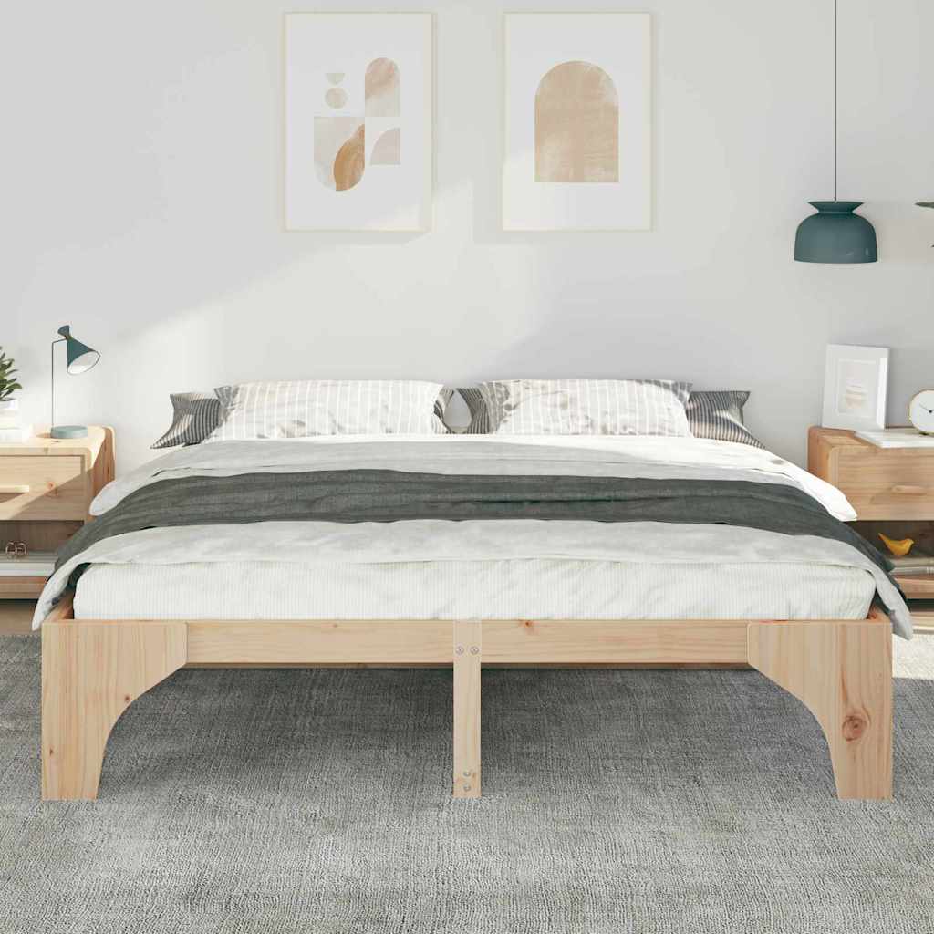 Struttura del letto Marrone 180 x 200 cm Pino massello | homemem39