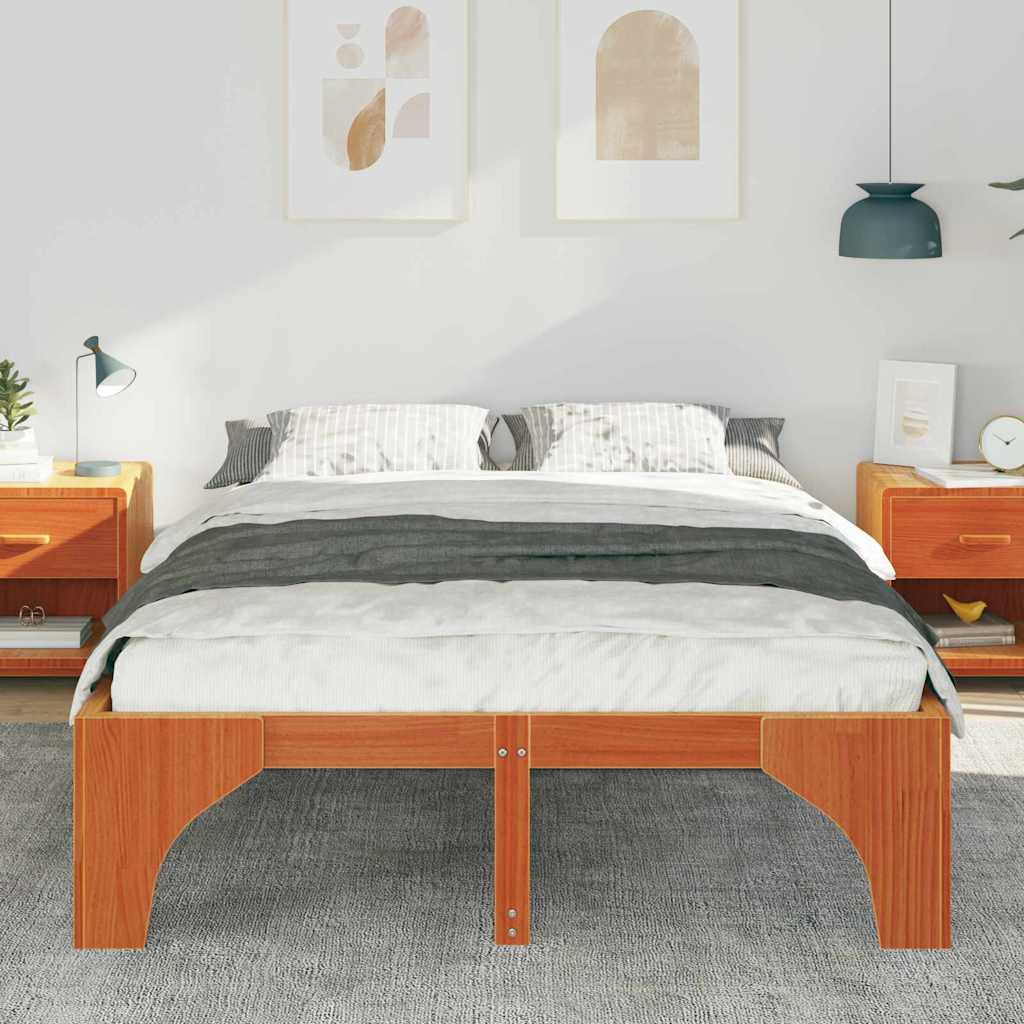 Struttura del letto Marrone 160 x 200 cm Pino massello | homemem39