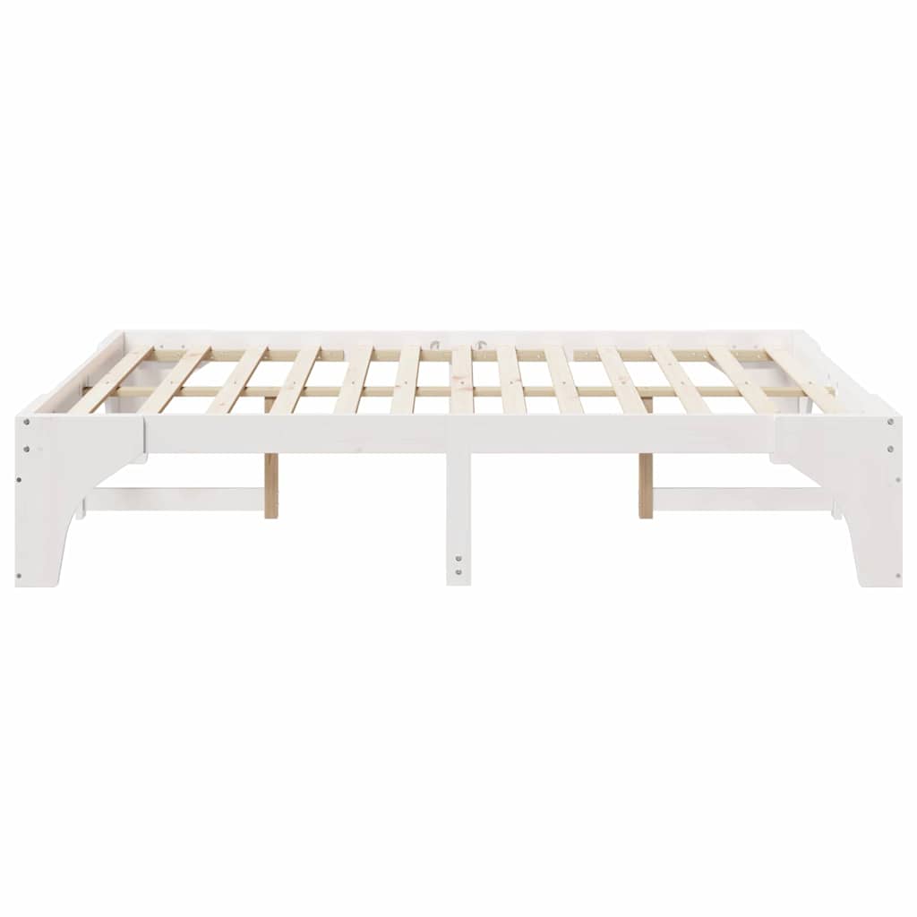 Struttura del letto Bianco 150 x 200 cm Pino massello | homemem39