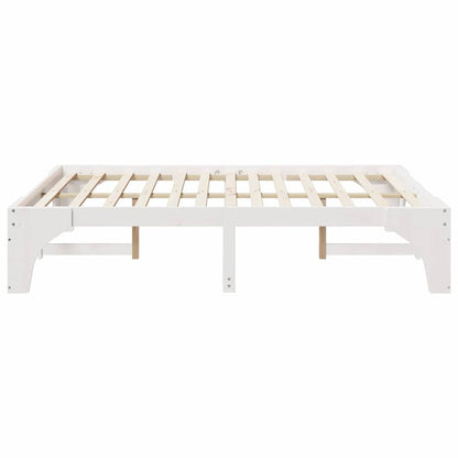 Struttura del letto Bianco 140 x 200 cm Pino massello