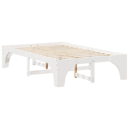 Struttura del letto Bianco 135 x 190 cm Pino massello