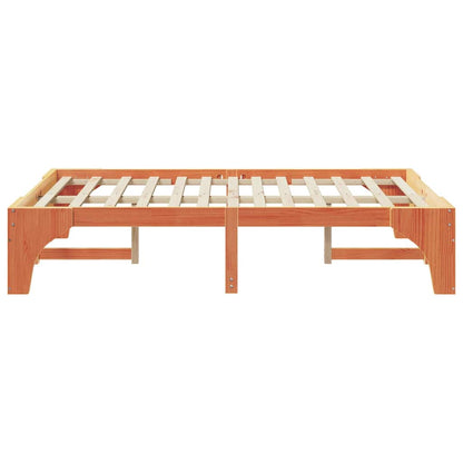 Struttura letto a terra Marrone 135 x 190 cm Legno di pino