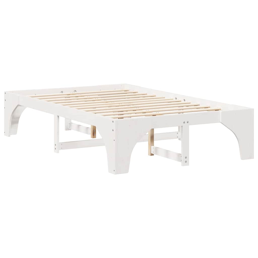 Struttura del letto Bianco 120 x 190 cm Pino massello