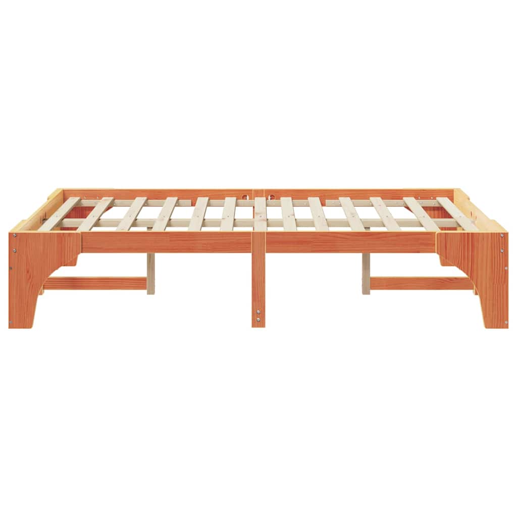 Struttura del letto Marrone 120 x 190 cm Pino massello