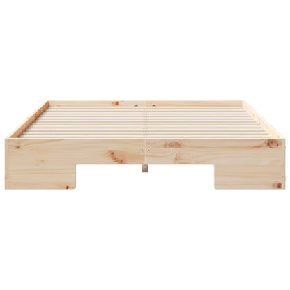Struttura letto a terra Marrone Legno di pino massello