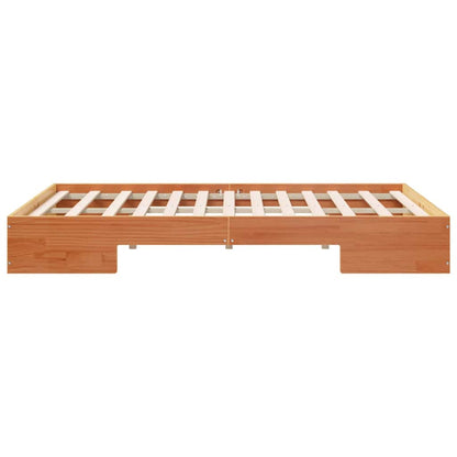 Struttura letto a terra Marrone Legno di pino massello