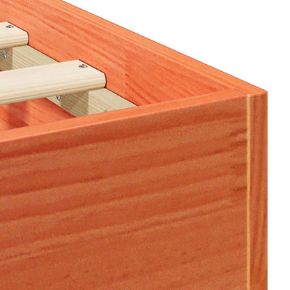 Struttura letto a terra Marrone Legno di pino massello