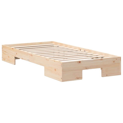 Struttura letto a terra Marrone Legno di pino massello