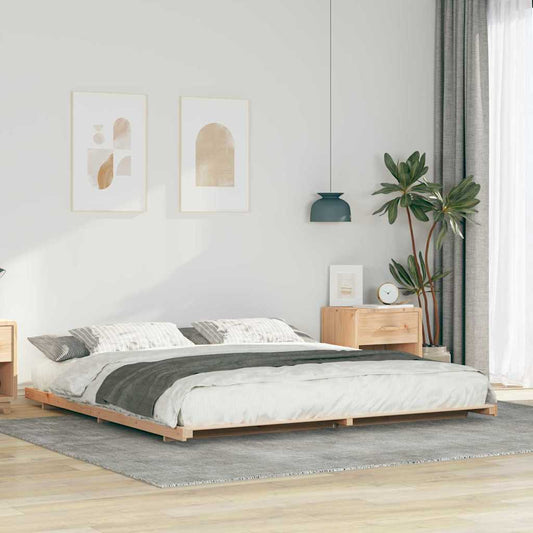 Struttura letto a terra Marrone 200 x 200 cm