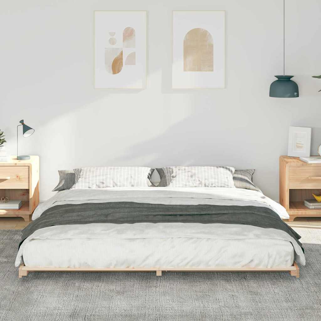 Struttura letto a terra Marrone 200 x 200 cm