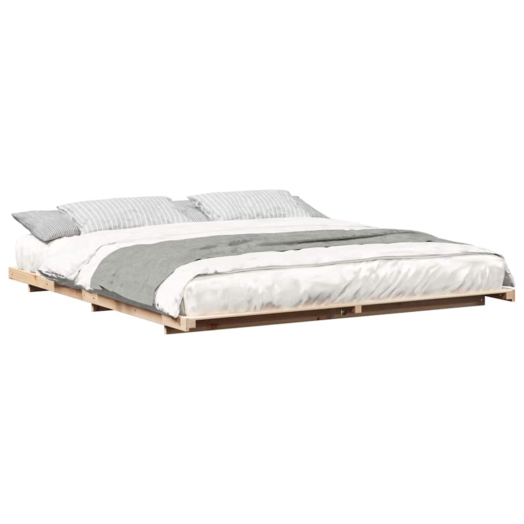 Struttura letto a terra Marrone 200 x 200 cm