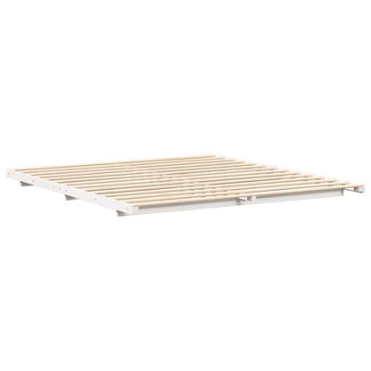 Struttura letto a terra Bianco 200 x 200 cm
