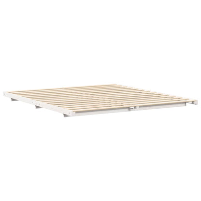 Struttura letto a terra Bianco 200 x 200 cm