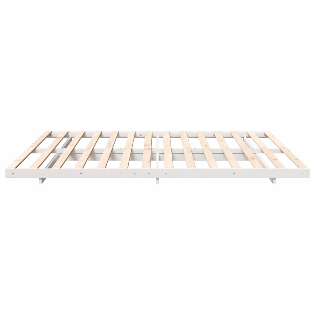 Struttura letto a terra Bianco 200 x 200 cm