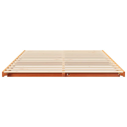 Struttura letto a terra Cera marrone 160 x 200 cm