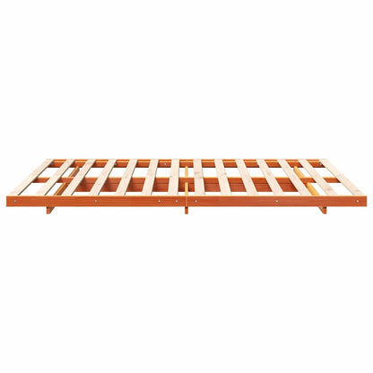 Struttura letto a terra Cera marrone 160 x 200 cm