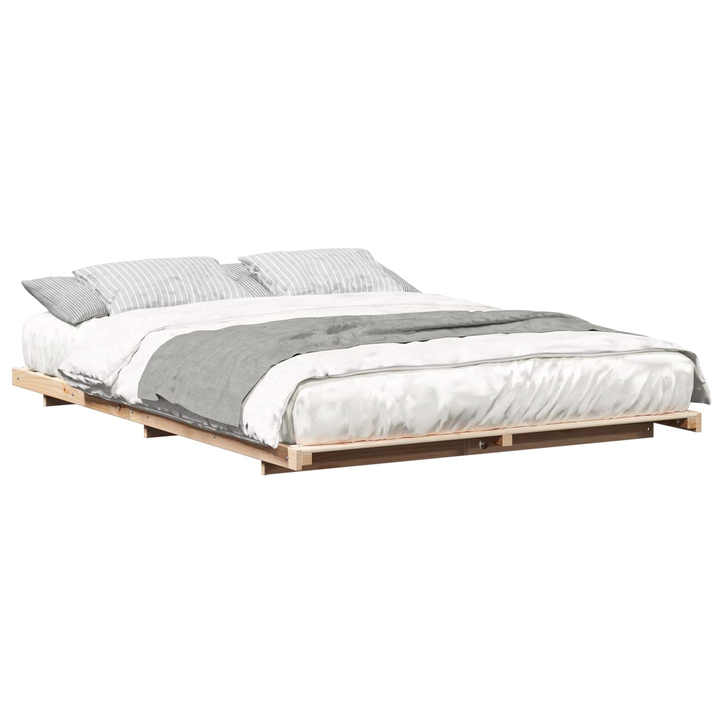 Struttura del letto Marrone 150 x 200 cm Pino massello | homemem39