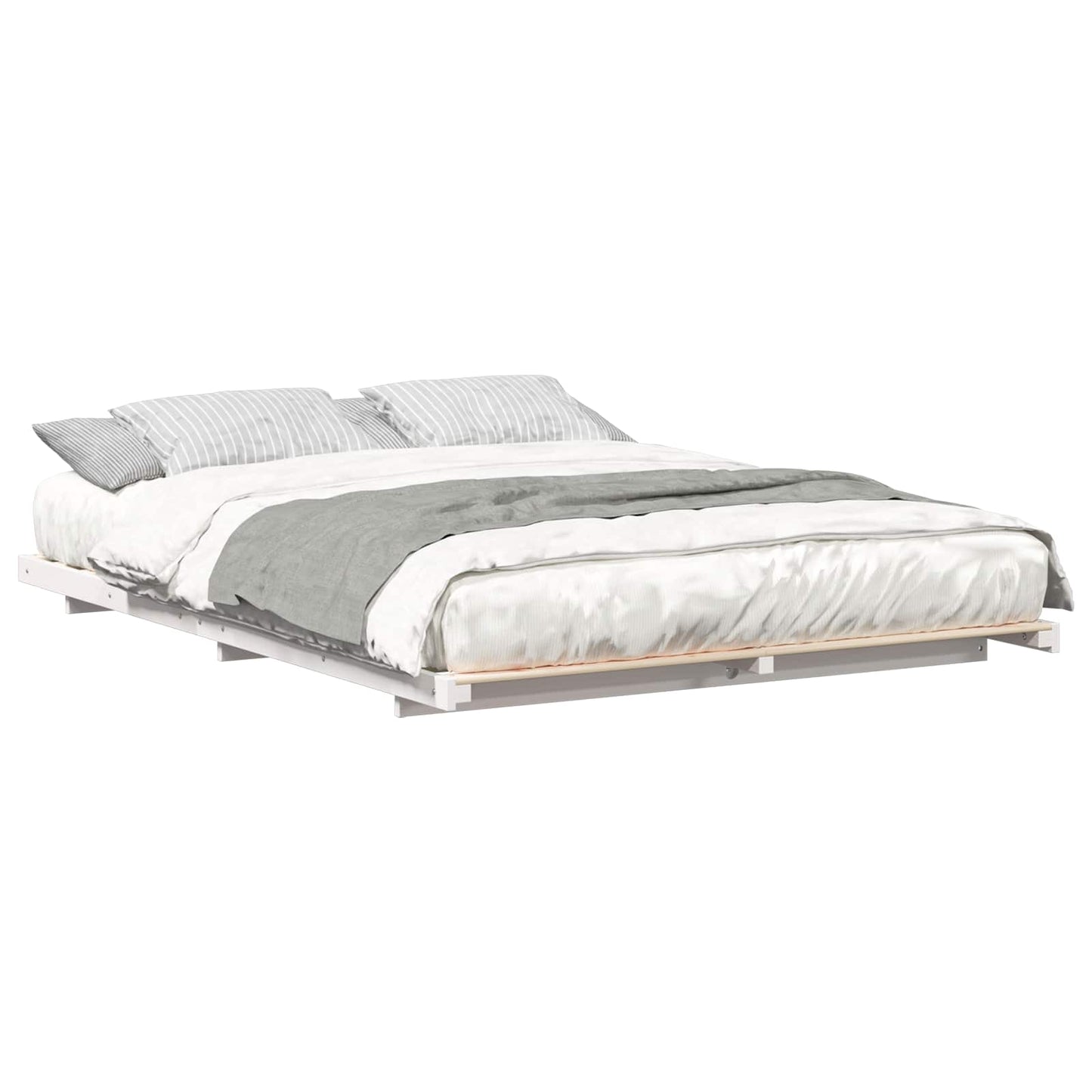 Struttura del letto Bianco 150 x 200 cm Pino massello | homemem39