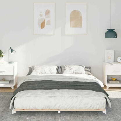 Struttura letto a terra Bianco 140 x 200 cm